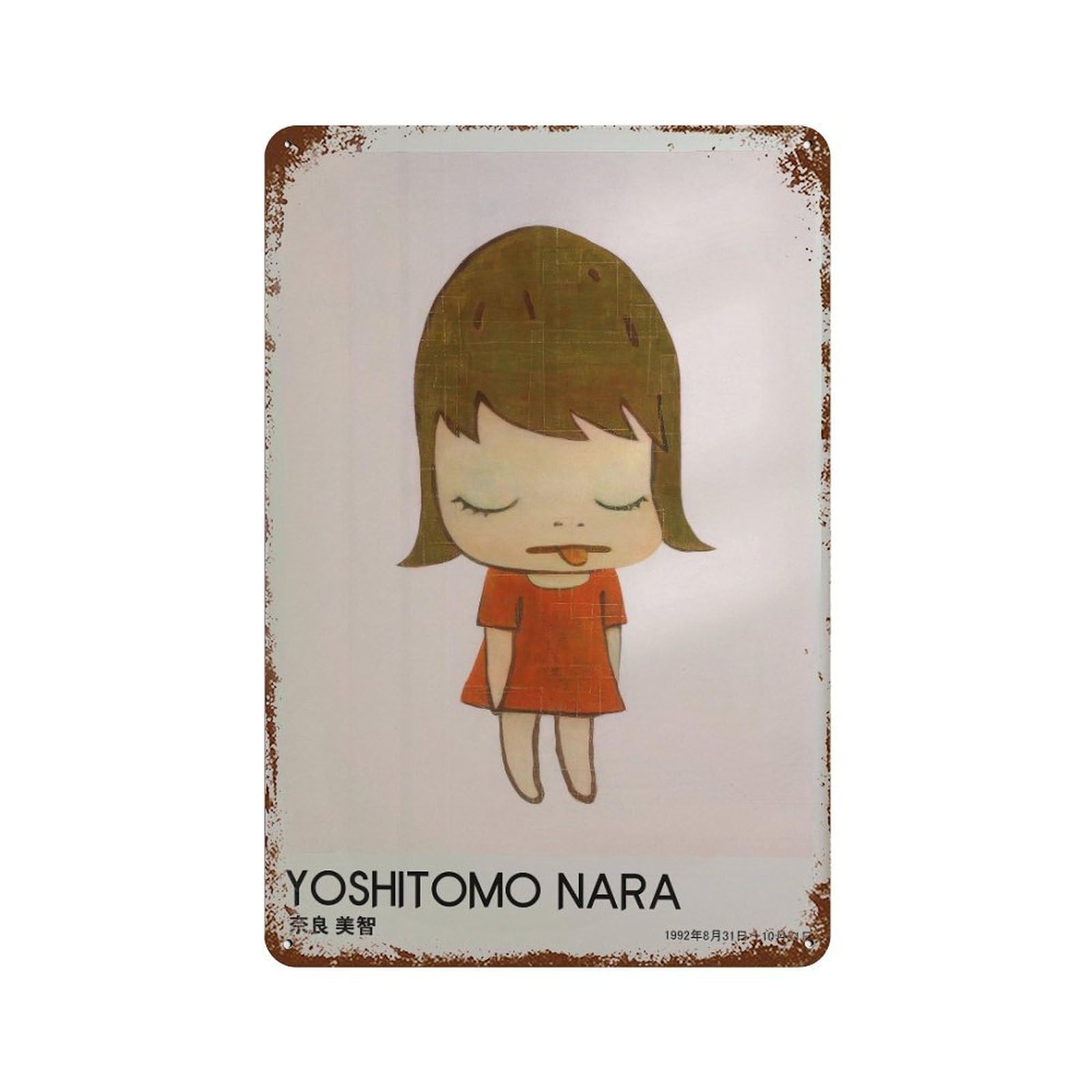 xiaoxiaoshen Sad Girl Figure. Yoshitomo Nara Pop Surrealism Wall Decor Art Metal Tin Poster Modern Home Decor Art Home Bar Shop Decorations Vintage Sign 30x20cm