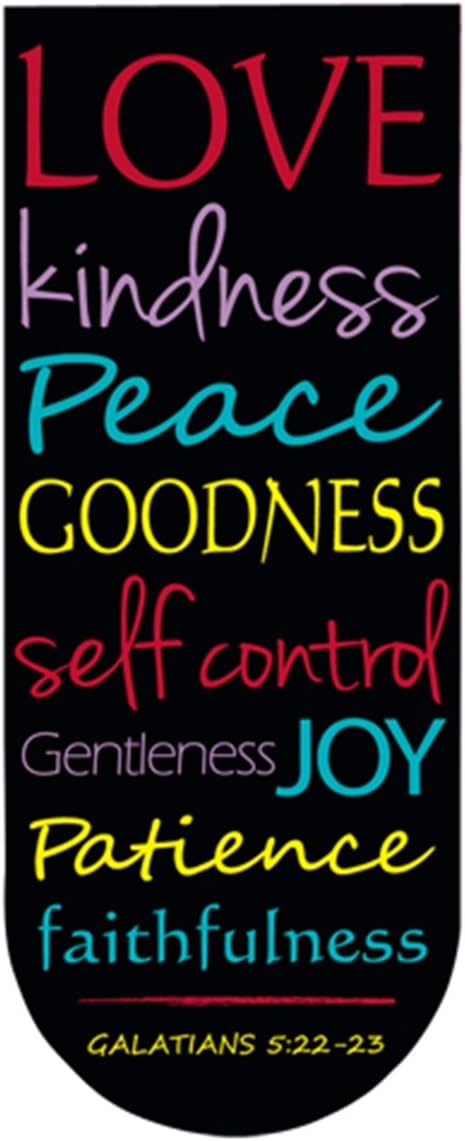 Fruit of The Spirit Galatians 5:22-23 Religious Magnetic Folding Bookmark, 3 1/8 Inch