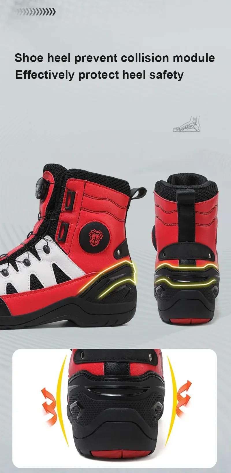 Bottes De Motocross pour Hommes Et Femmes, Bottes De Motard Antidérapantes, Chaussures De Moto en Cuir Imperméables pour La Conduite en Ville A-43EU