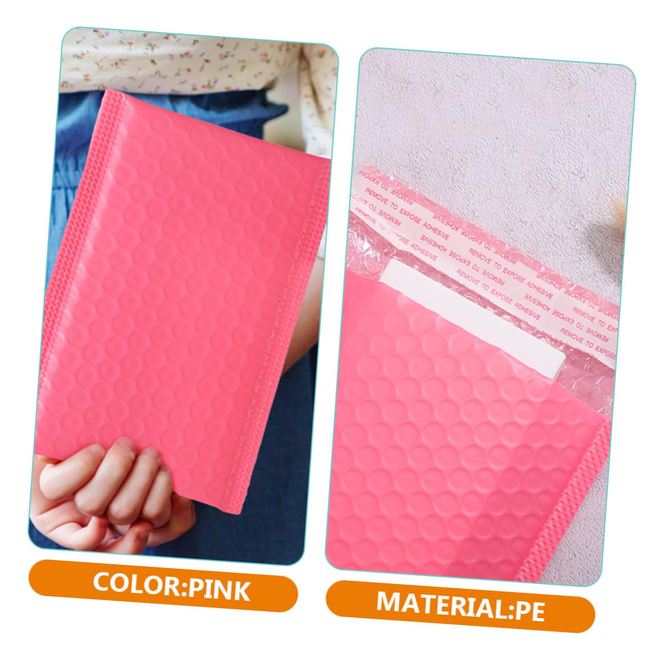 50 pièces Lot de Enveloppes à Bulles Roses Matelassées Sacs Expédition Renforcés Protection pour Petite Entreprise Emballage Bijoux et Cosmétiques