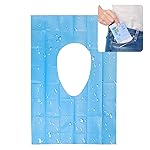 Disposable Toilet Seat Covers - 30 Counts Waterproof Individually Wrapped Portable Travel Toilet Seat Covers for Adults Kids Toddler Potty Training Public Toilet, Lengthened Size 16x24 Inch, 3 Packs