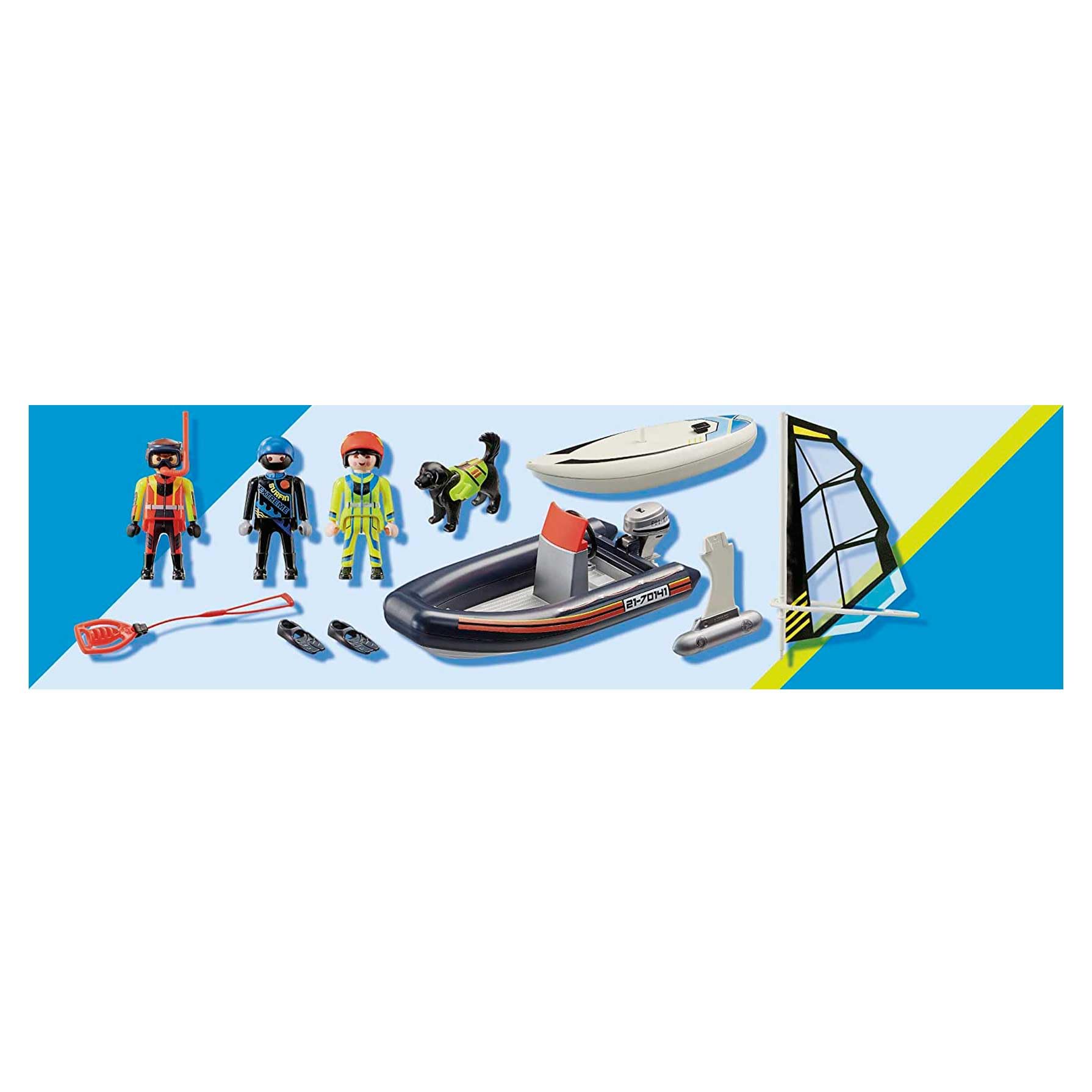 PLAYMOBIL City Action 70141, Gommone della Guardia Costiera, dai 4 Anni