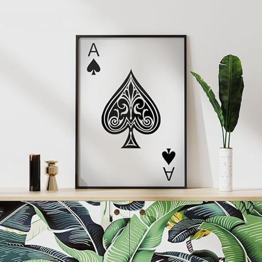 Framed Ace of Spades Wall Art