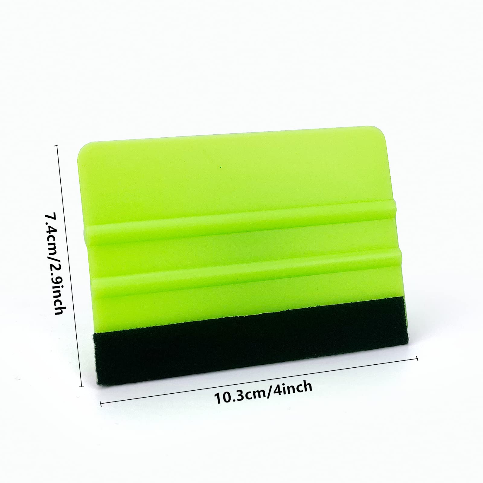 Umaki 20 Piece Car Wrap Plastic Squeegee, 10.3 x 7.5cm Felt Edge Decal Applicator, Green, 10.2 x 7.3cm - Image 2