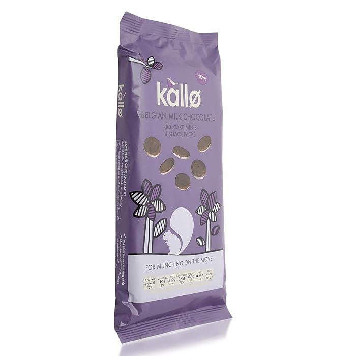 Buy Kallo Belgian Milk Chocolate Rice Cake Minis Snack , 4 Packs 84g