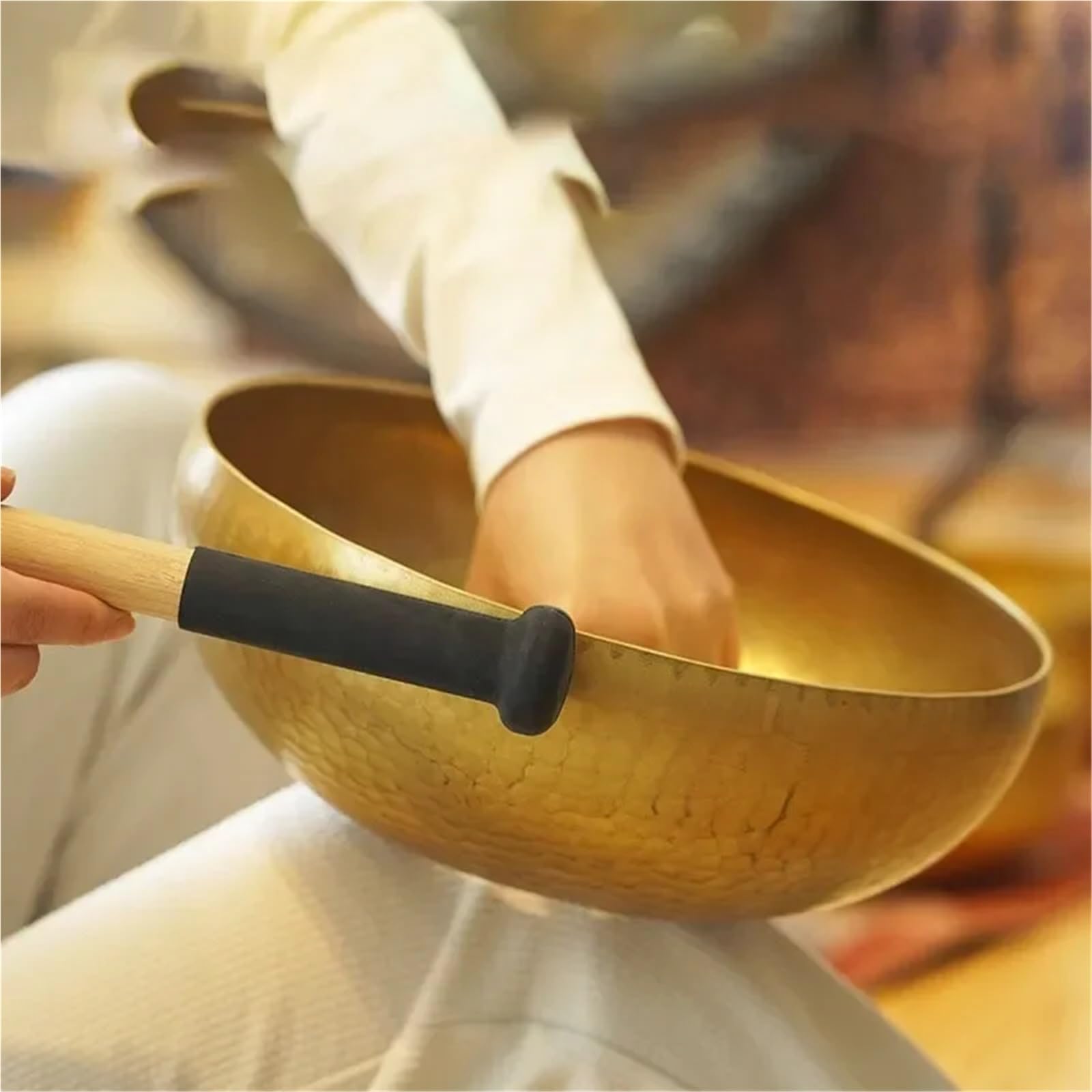 Campana tibetana con suono in bronzo, originale guarigione