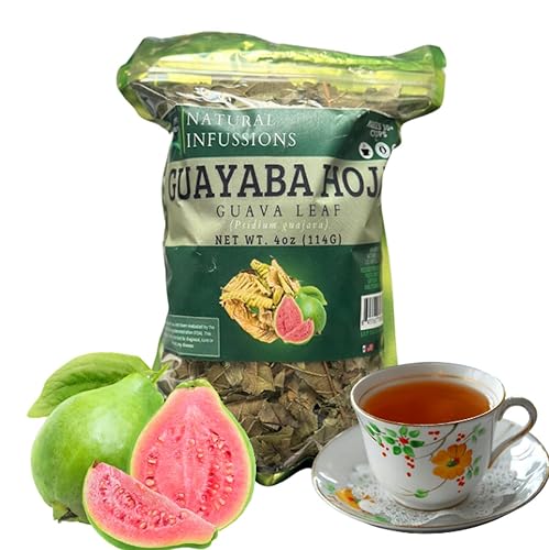 Té de hierbas de hoja de guayaba entera (Te Hojas de Guayaba) Hecho a mano por Nature100% té fresco natural Sin OMG Sin gluten.