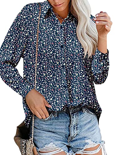 Image of Magritta Long Sleeve Shirts for Women Fashion Button Down Blouse Tops