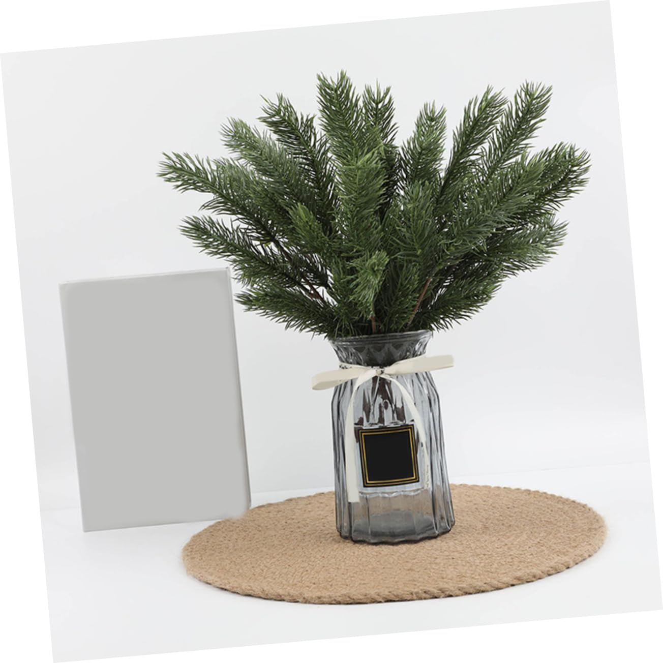 Zerodeko 2 Sätze Künstliche Tannennadeln Grün Künstlicher Tannenzweig Gefälschte Pinienpicks Künstliche Kiefernnadeln Groß Weihnachtszweigdekorationen Baum Laub Klein Green Pu 3 Stücke * 2