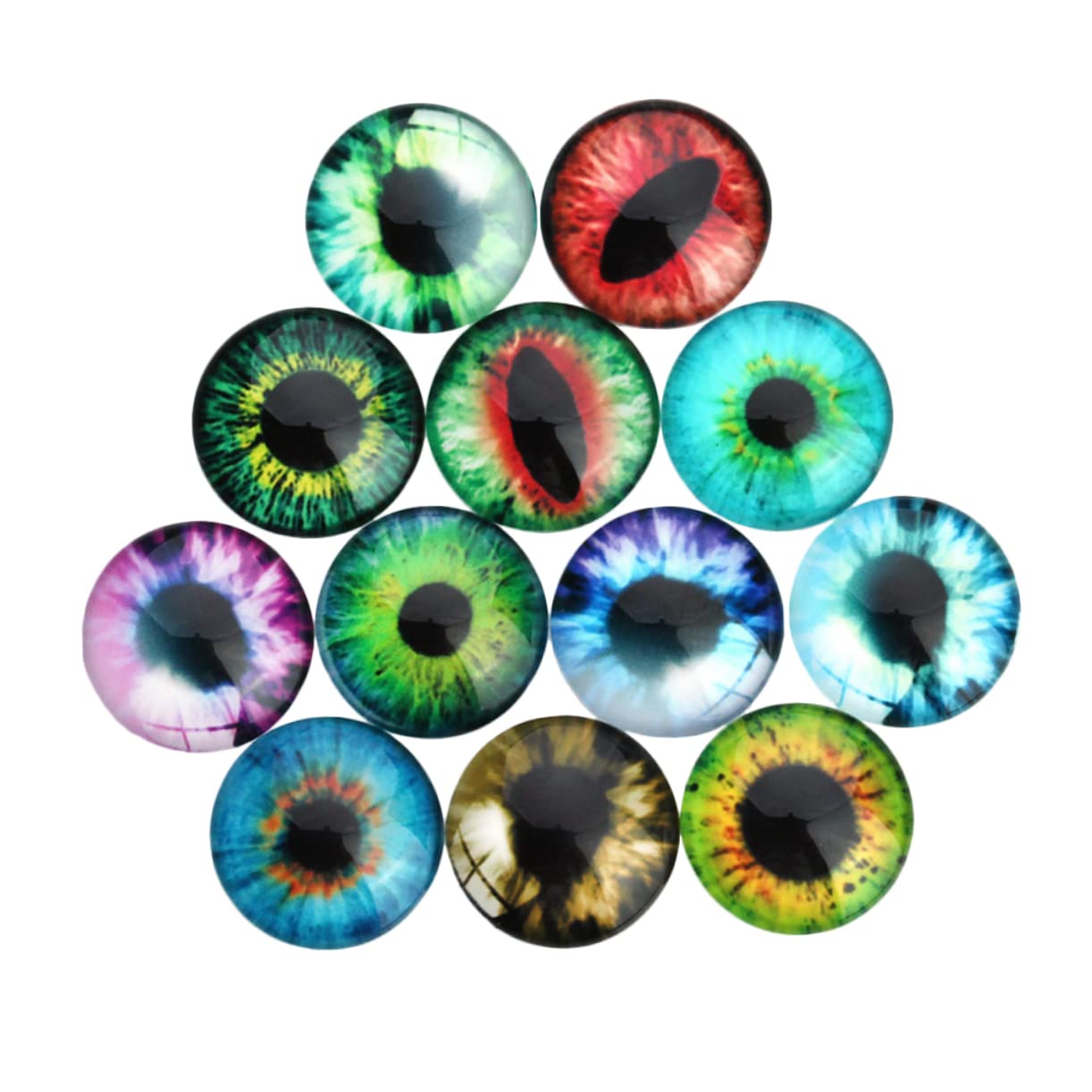 jojofuny 100 Piezas Dyy Pegatina Ojos Dyy Accesorios De Juguetes DIY Manualidades Globos Oculares Ojos De Dragon Dyy Ojos De Animales Falsos Ojos Falsos Dyy Muñeca Ojos Vidrio
