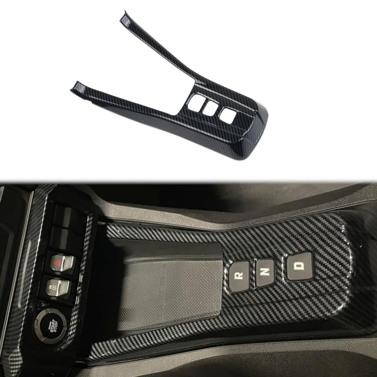 Fewshaw Carbon Fiber Central Control Gear Shift Panel Cover Trim Accessories for Polaris Slingshot 2020-2022