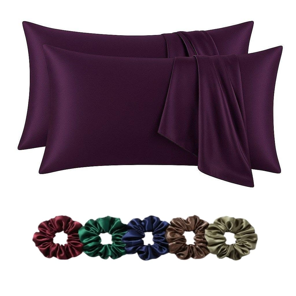 Satin Pillowcase - Hair & Skin Protection + Scrunchies -9 Satin Pillowcase - Hair & Skin Protection + Scrunchies -9