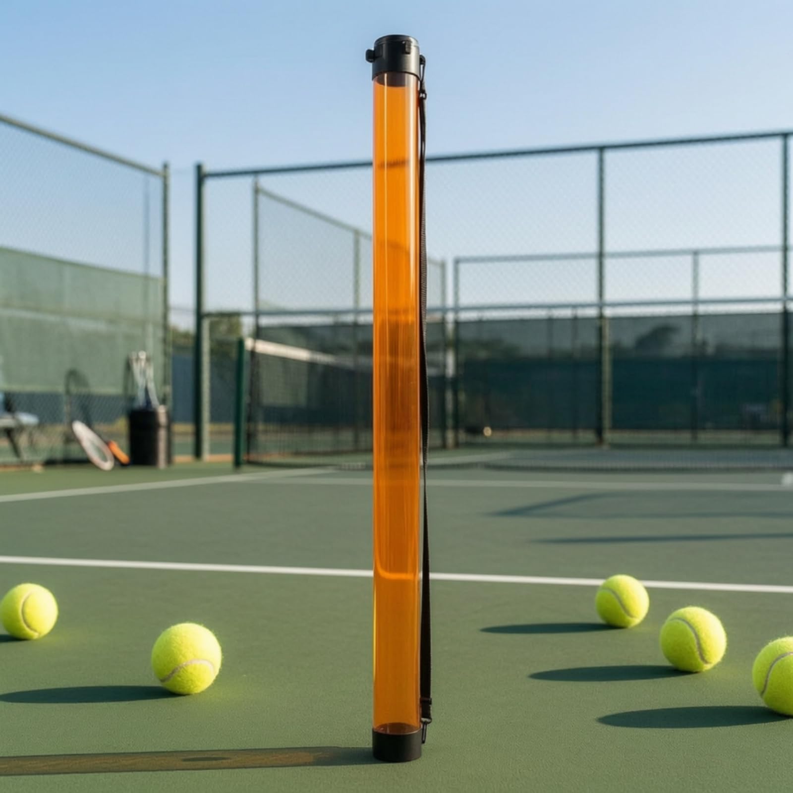Tubo Raccoglipalle da Tennis Portatile Tubo Raccogli Palle Resistente Raccoglipalline per Tennisti