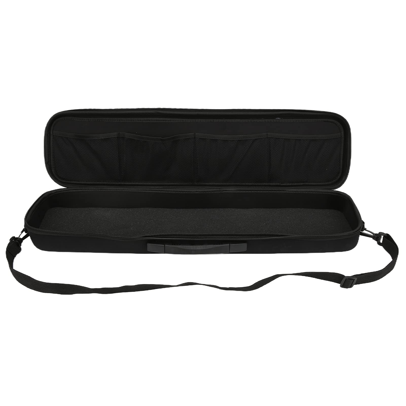 Drfeify Custodia per Canna da Pesca, Borsa Organizer per Attrezzatura da Pesca con Guscio Rigido Resistente Agli Urti Portatile con Tracolla Lunga per la Pesca All'aperto