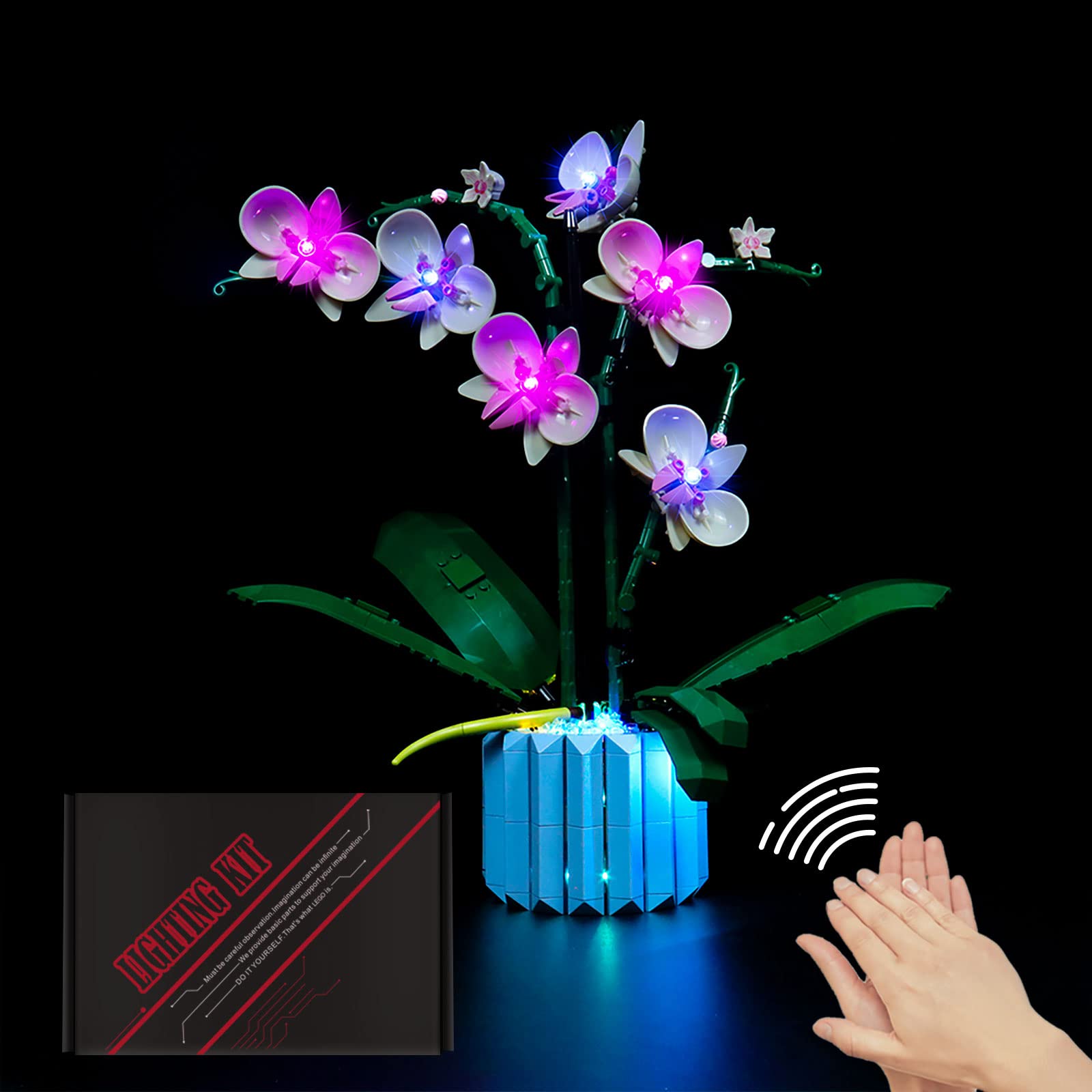 LED Lighting Kit for Lego Orchid 10311 Plant Decor; Great for Display at Home or Office (Only Light kit, No Lego Model) (Light Control Version)