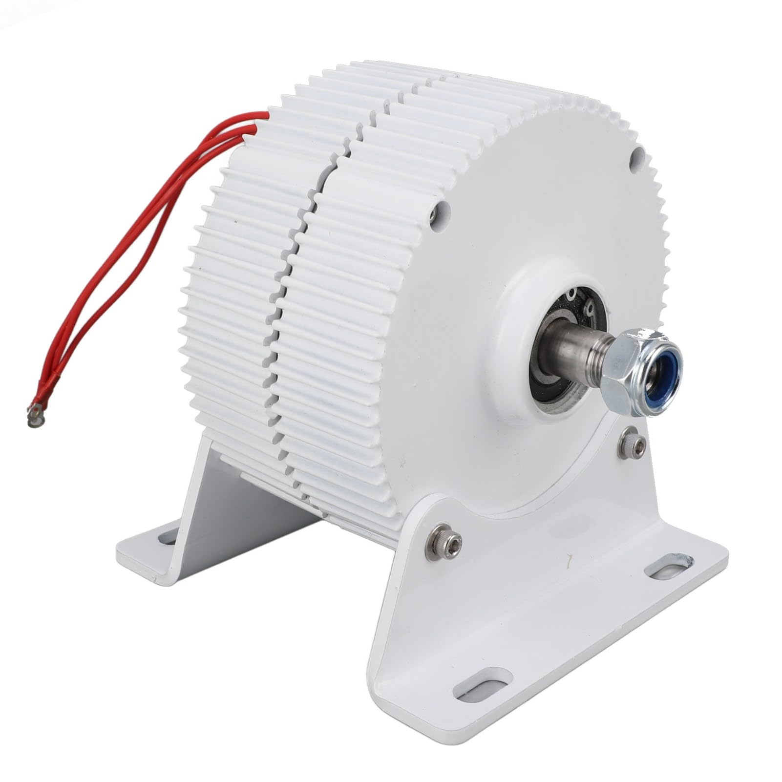 FTVOGUE Generatore a Magneti Permanenti con Alternatore Trifase, Generatore Sincrono a Doppio Albero in Lega di Alluminio 24 V 300 W con Base, per Utenti di Turbine Eoliche Verticali o Orizzontali