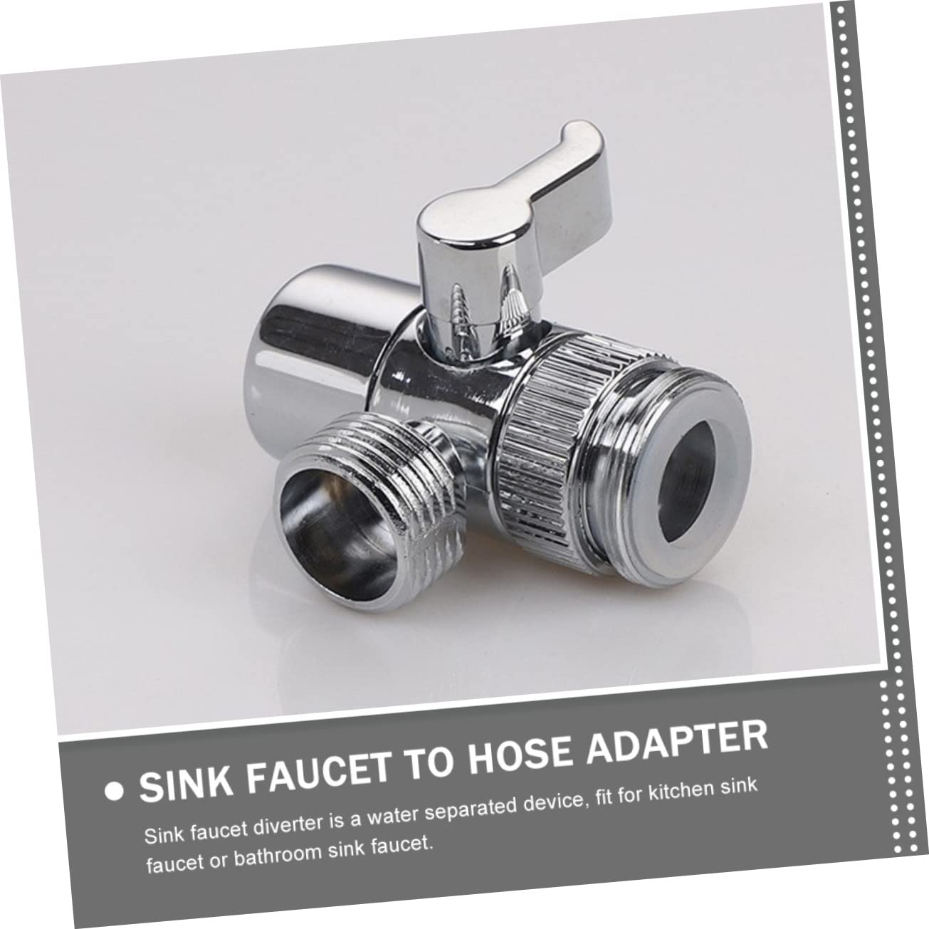 Paquete de 2 adaptadores de manguera de agua dual para accesorios de rociador de fregadero, conector universal para tuberías de agua de cocina y baño