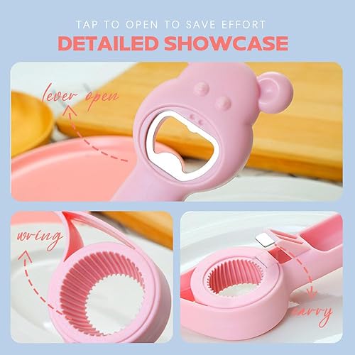 Miniatura 3 de Abrebotellas de cerveza 4 en 1, nuevo abrebotellas de cerveza multifunción 2023, abridor de botellas de oso lindo, abridor de botellas de mano