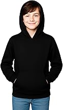 Kids Hoodie Plain | Soft Polycotton Hoody Sweatshirt for Boys & Girls | Warm, Durable Hooded Jumper | Best for School, PE, Sports & Casual Wear | Black, Navy, Grey, Red, Royal Blue & White (Ages 3–13)