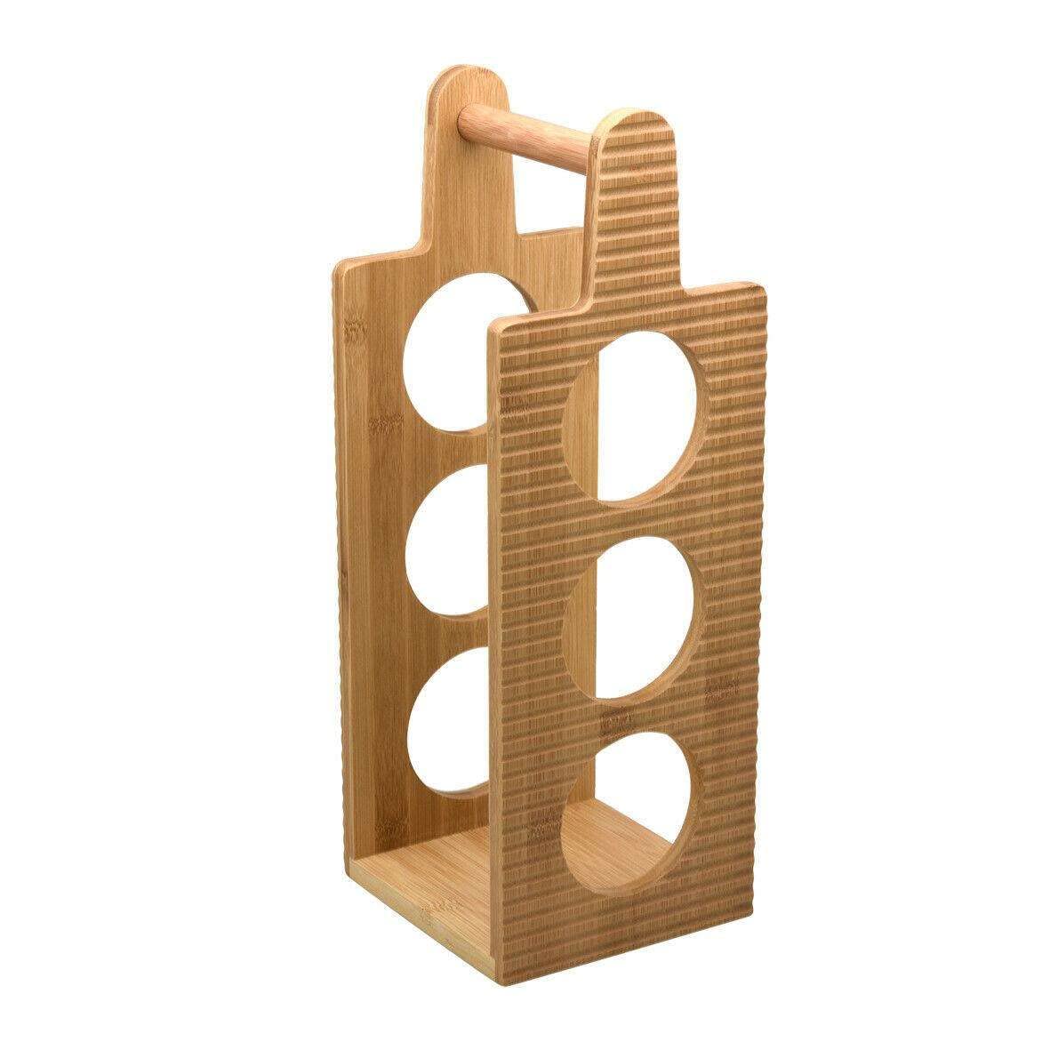 LKOP Wood 3 Bottle Wine Rack Display Stand for Table Wine rack Wine glass rack Wine rack wall Wine racks countertop Wine cabinet Wine storage Wine rack cabinet Hanging wine rack Wine table Liquo