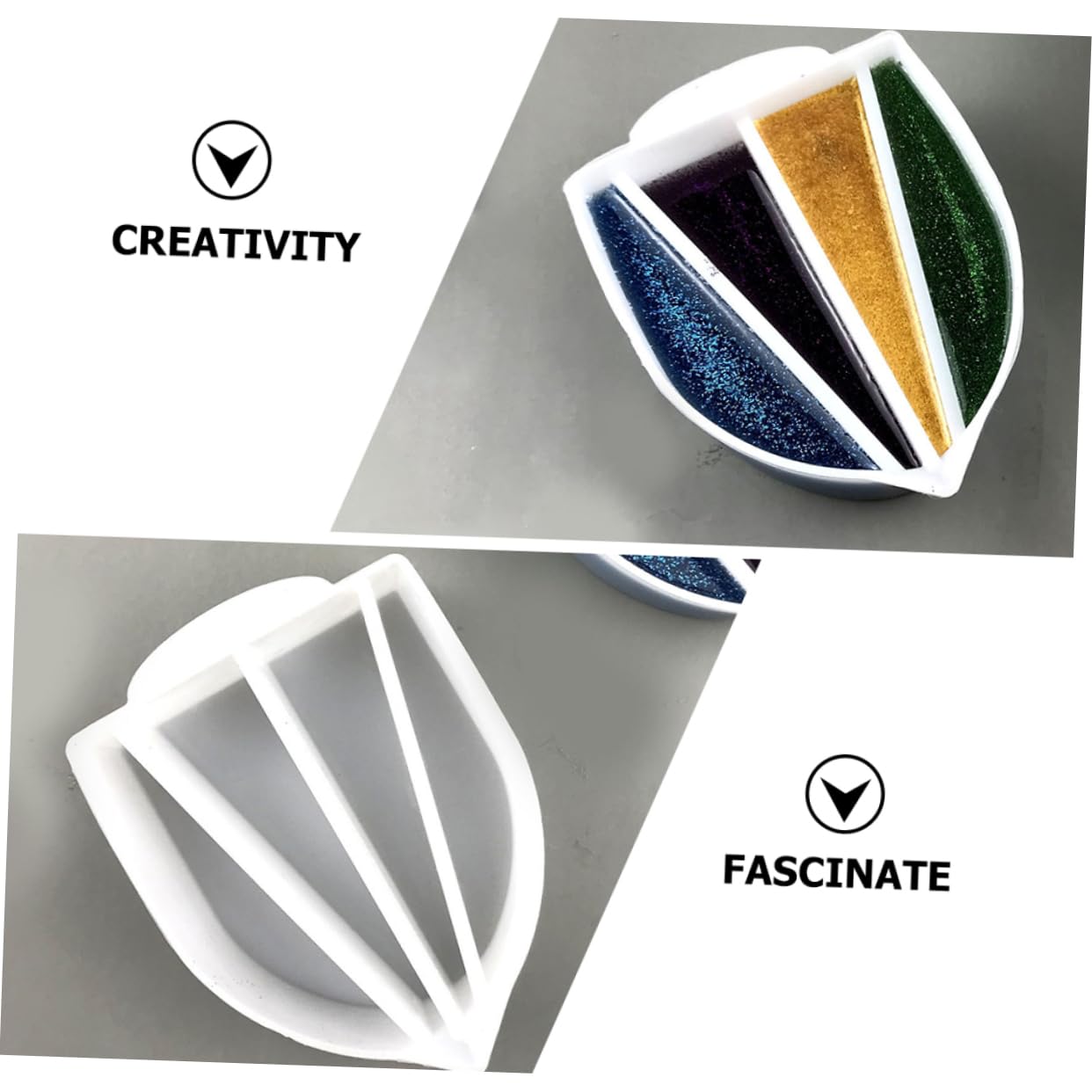 LALAFINA 3pcs DIY Epoxy Crafts Accessory Premium Silicone Mixing Cup Multi-Purpose Strong and Durable Craft Tools Easy to Use