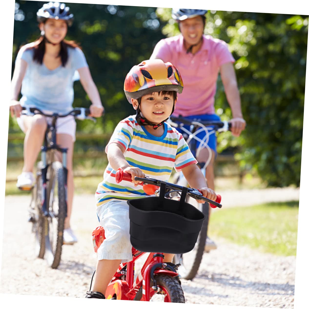 Sosoport 3piezas Cesta Colgante para Bicicleta y Scooter De Niño Niña Cesta De Plástico para Manillar Accesorios para Bicicletas Infantiles