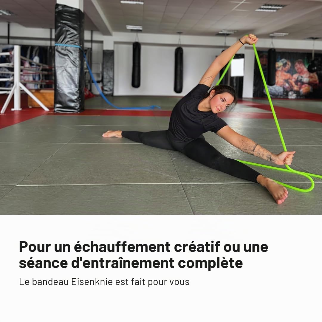 Bande de fitness 5 mètres - Bande de résistance ronde en silicone pour Ringer MMA Arts martiaux Entraînement - Différentes épaisseurs - Sans latex