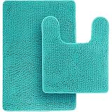 DEARTOWN Non-Slip Shaggy Bathroom Rug,Soft Microfibers Chenille Bath Mat with Water Absorbent, Machi