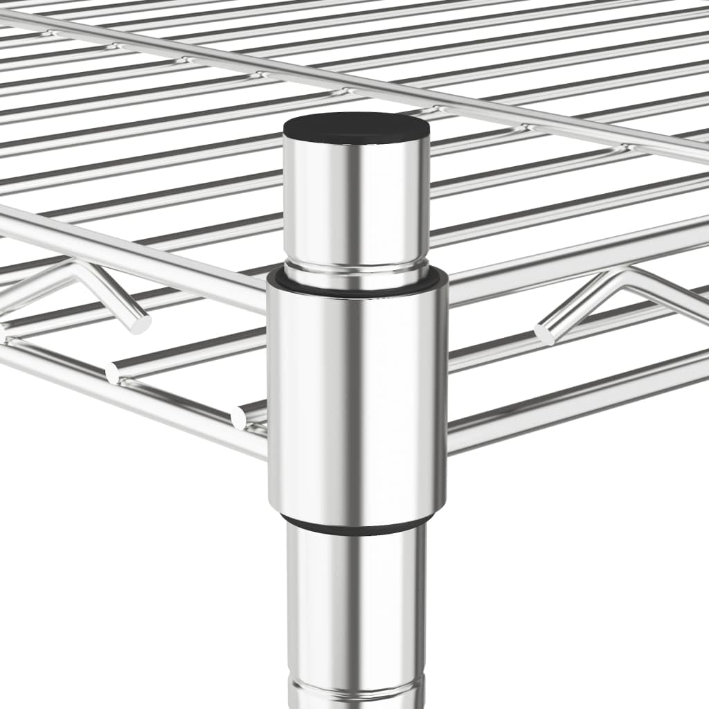 Générique Étagère de Rangement 5 Niveaux 90x35x180 cm Chrome 250 kg,Entreprise & Industrie,Stockage Industriel,Étagères industrielles,Argent,10.3 KG,324623