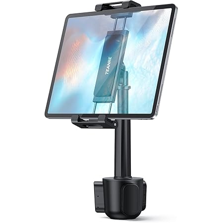Amazon.com: Car Cup Holder Phone Tablet Mount, TEANRE Universal Tablet \u0026  Smartphone Car Cradle Holder, Compatible with iPhone 12 Pro/12, iPad  Pro/Air/Mini, Samsung,Tablets, Garmin GPS, Tab for 4.7\