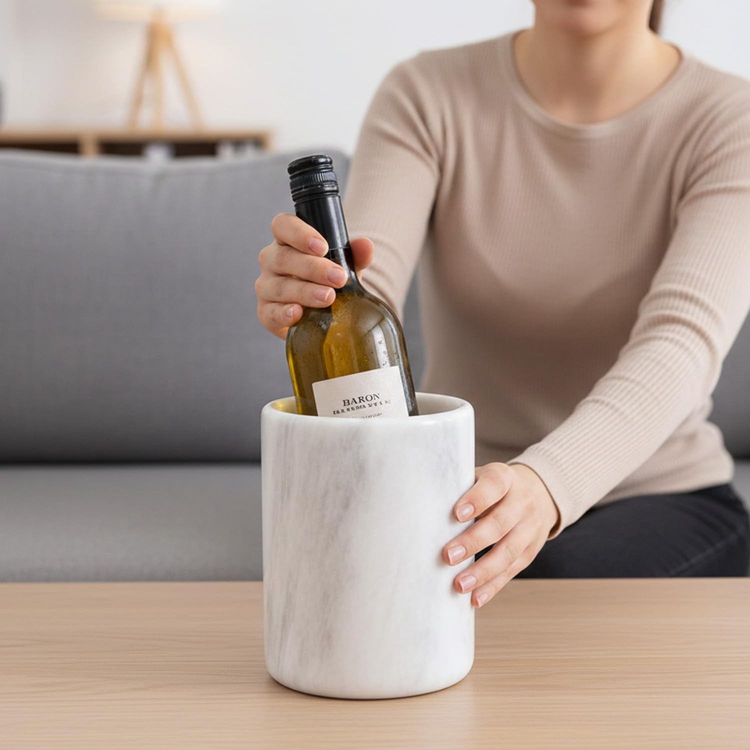 Amazon.com: Radicaln Marble Wine Chiller Bucket 6.5