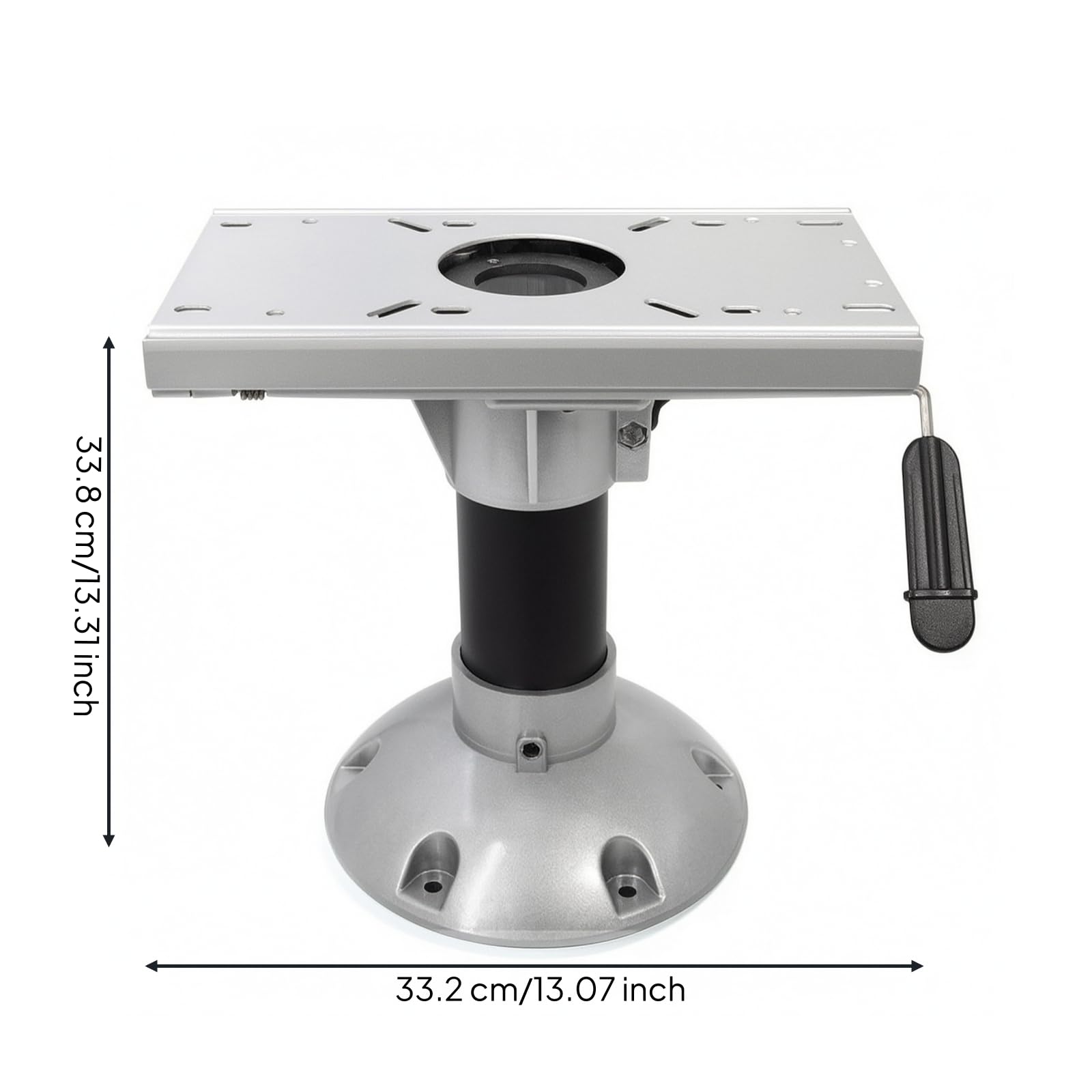 perfk Silla Plegable con Estructura Metal Negro y Bisagras Laterales para Respaldo Abatible Facil Almacenamiento en, 33.2 X 24 X 33.8 Cm, Base De Asiento Fija Con Placa Deslizante