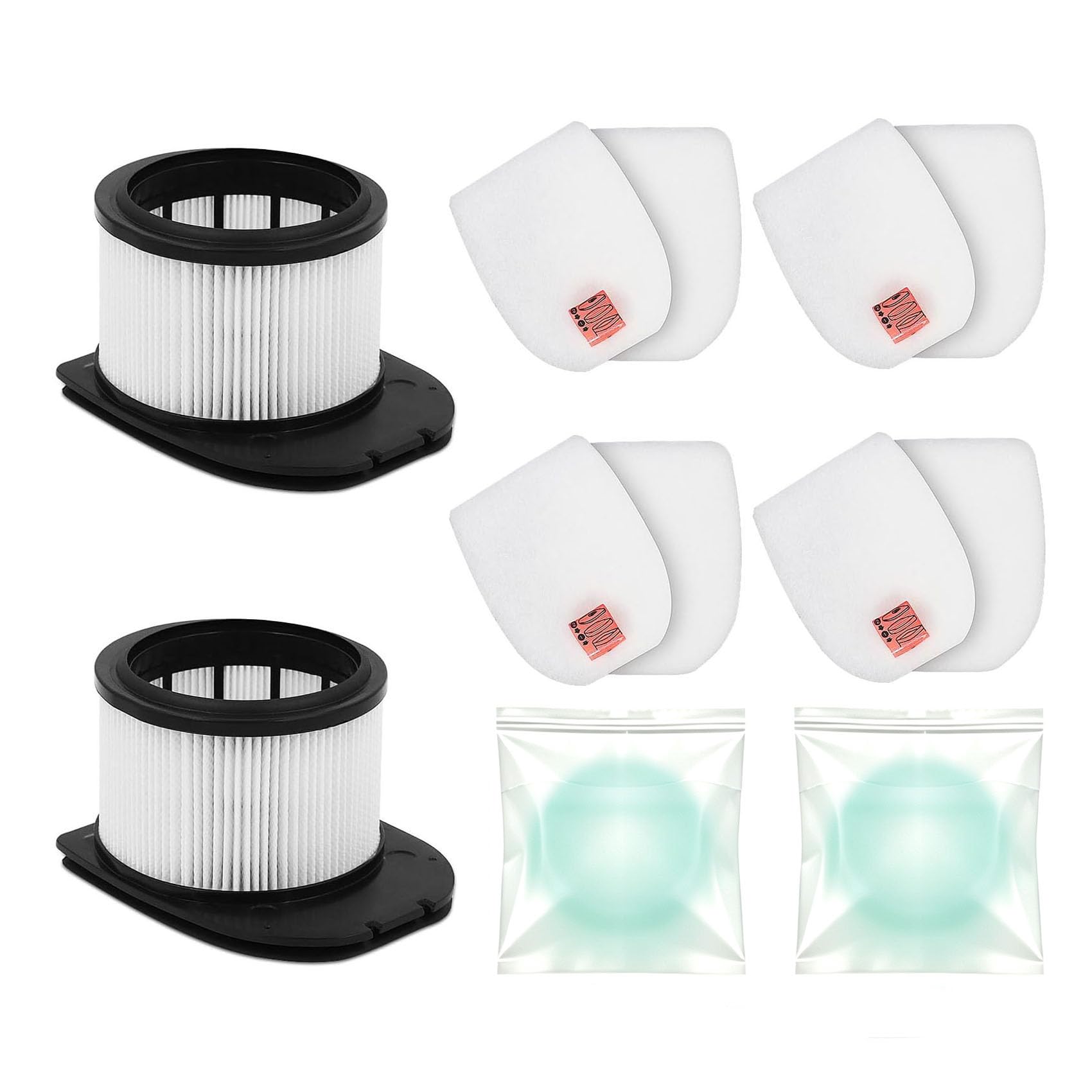IZ862H Filtre de rechange pour aspirateur sans fil Shark IZ862H Stratos, convient pour aspirateur vertical Shark IZ862H (lot de 2 filtres HEPA, lot de 4 filtres en mousse et en feutre, lot de 2