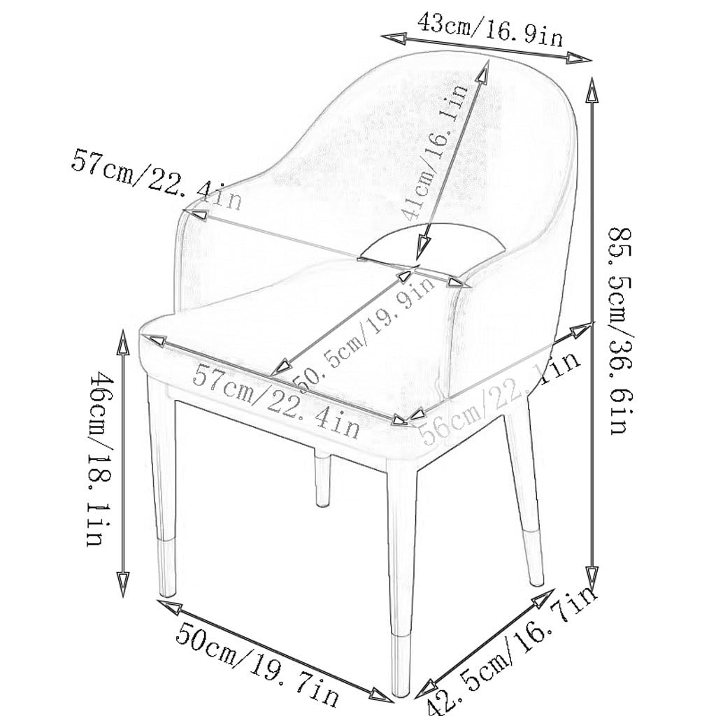 Lot de 6 chaises de salle à manger modernes en cuir litchi gris foncé – Fauteuils élégants pour cuisine, salon, bureau à domicile, salle à manger et loisirs
