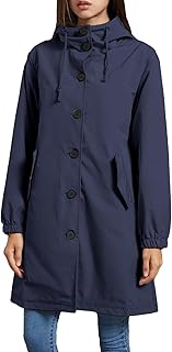 Rain Jacket Women's Waterproof Breathable Transition Jacket with Hood Raincoat Bicycle Trench Coat Sport Windbreaker Jacket Lightweight Outdoor Jacket Travel Softshell Jacket Women Trekking Hiking