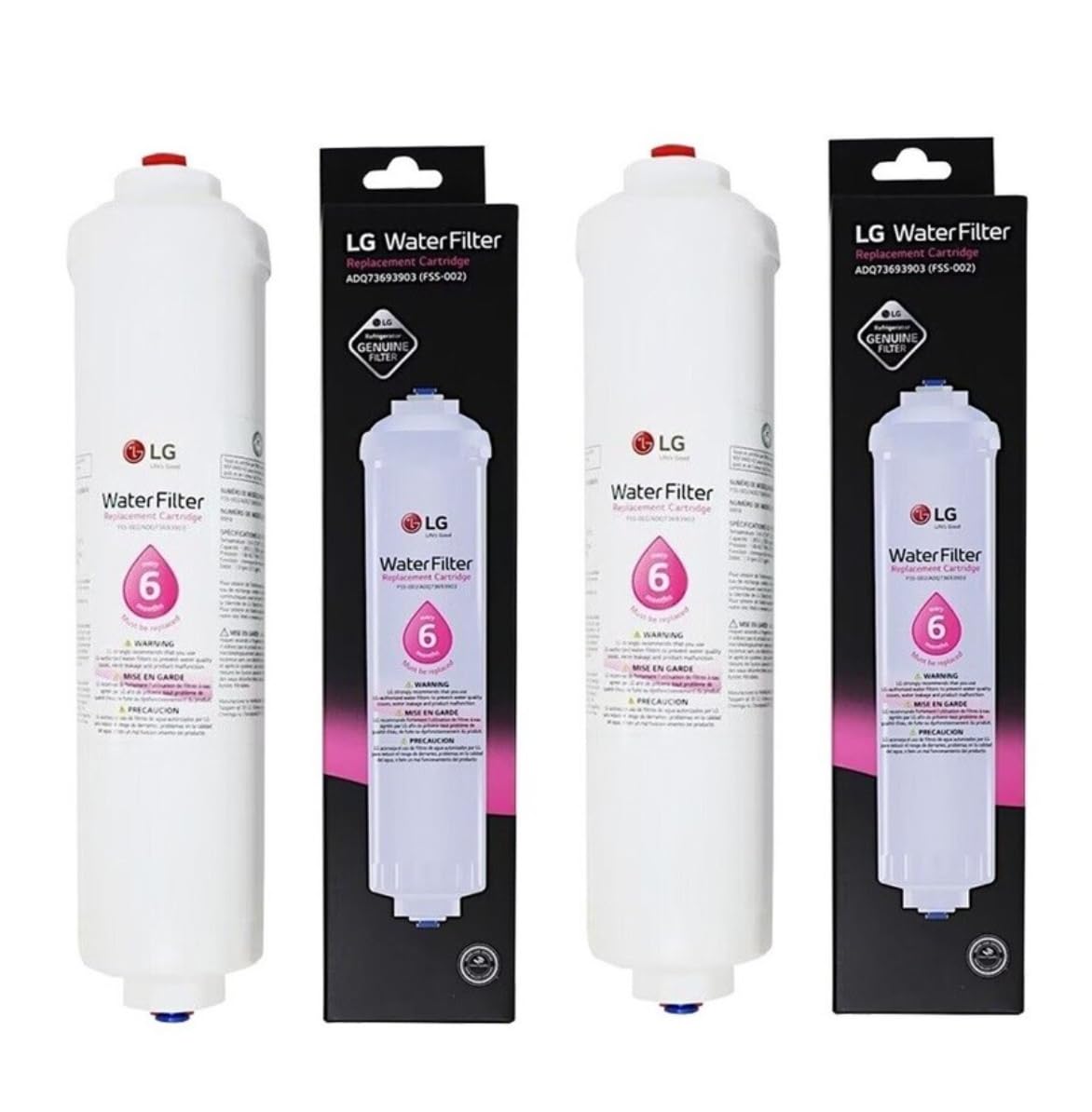 LG ADQ73693901 Cartuccia Filtro Acqua per Frigorifero di Ricambio (Confezione da 2)