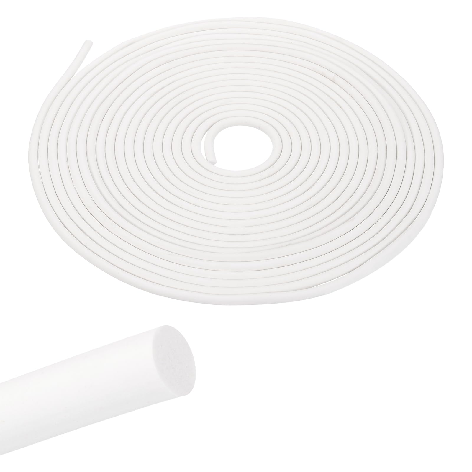 sourcing map 32.8 ft Backer Rod, 13/50 Inch Diameter Foamed Silicone Foam Caulk Saver, Weather Strip Seal for Sealing Concrete Gaps, Expansion Joints, Crack Filling, Doors, Windows, White