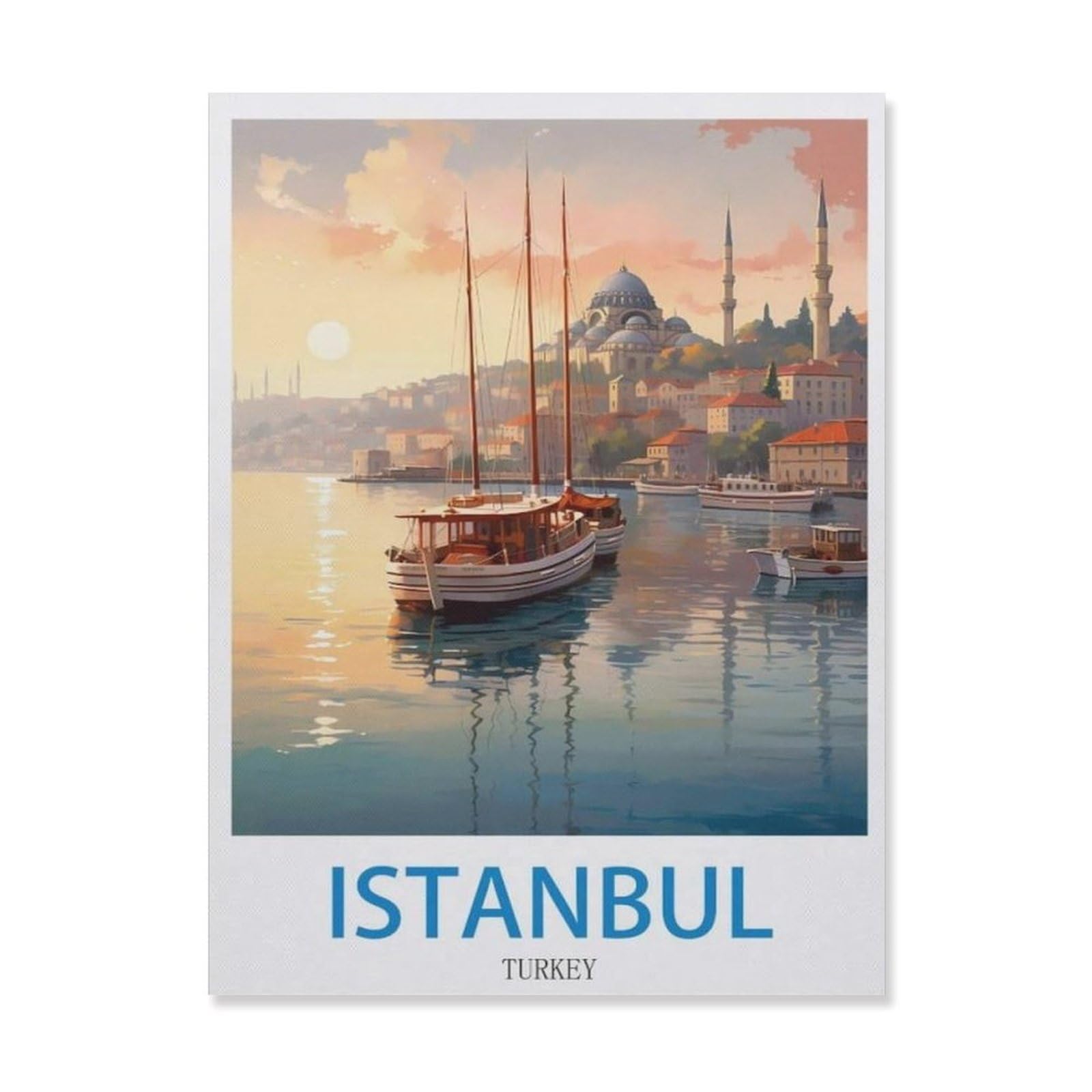 Tin Sign，Istanbul Turkey，Father's Day Gift Home Pub Outdoor Funny Retro Vintage Garden Bar Wall Plaque Man Cave Memorabilia(15x30cm）6x12 inch-EF62