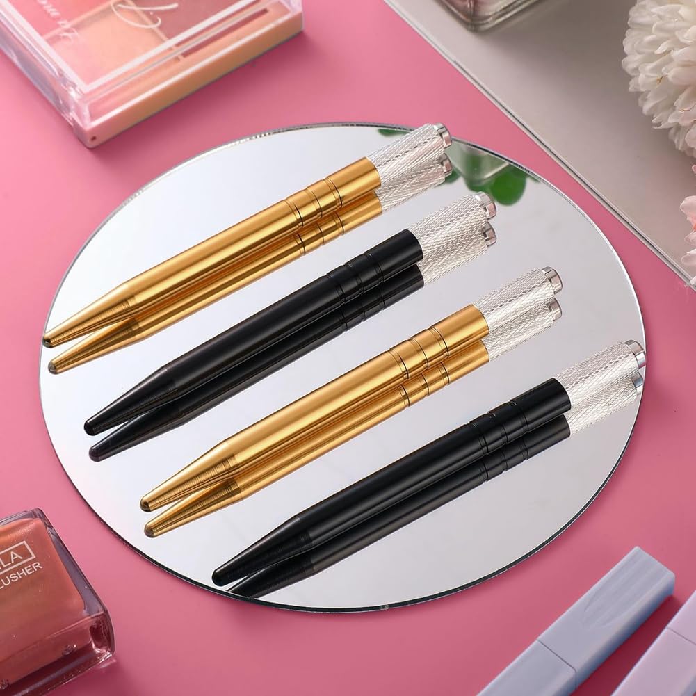 50 Stück Microblading-Stifte, Manuelle Augenbrauenstifte, Microblading-Zubehör, Aluminium-Microblading-Handwerkzeuge für Kosmetika B
