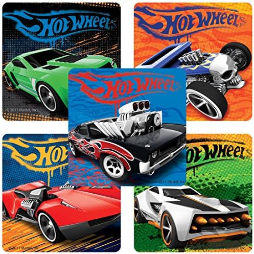 Classic Hot Wheels Stickers - Birthday Party Supplies & Favors - 100 Per Pack