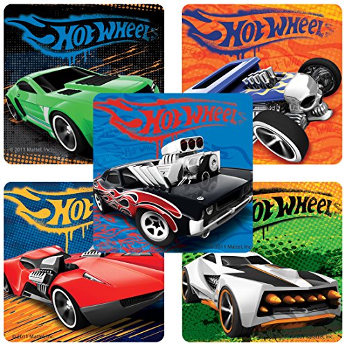 Classic Hot Wheels Stickers - Birthday Party Supplies & Favors - 100 Per Pack