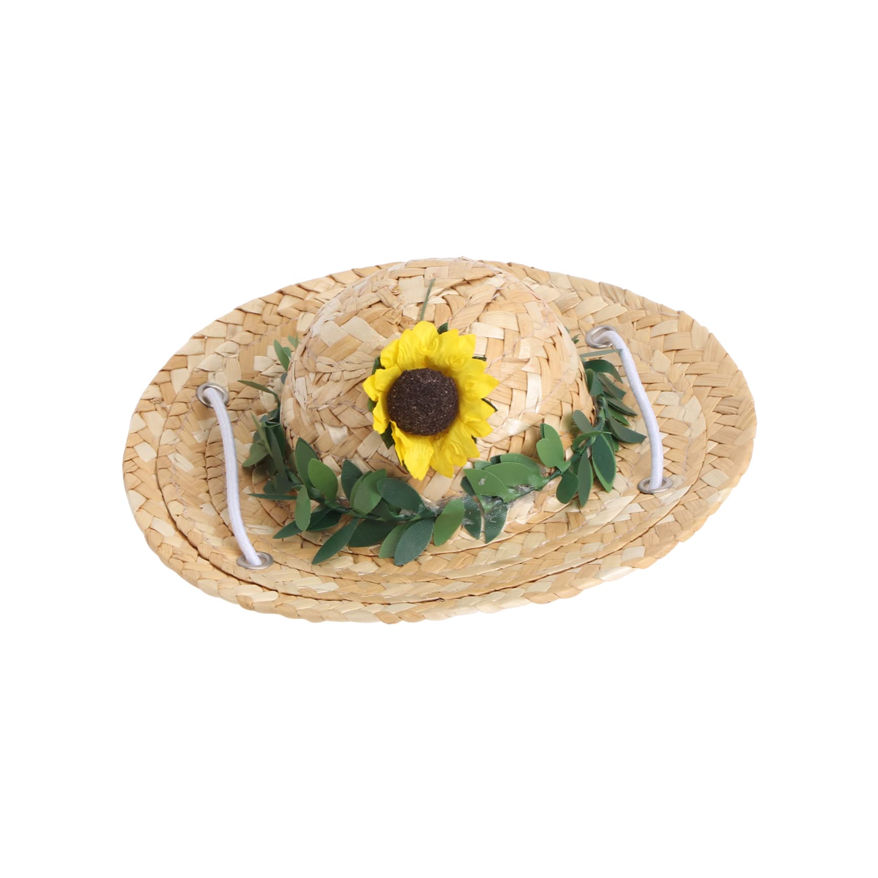 BESPORTBLE 1Pc Sunflower Straw Woven Hat for Pet Summer Dress Up Prop for Dogs Cats Fit for Pets Creative Sun Protection Fashion Accessory