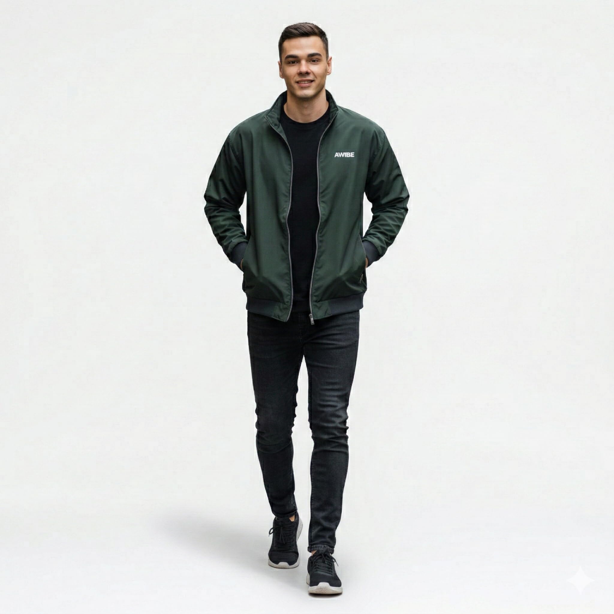 Men's Windcheater Jacket | Lightweight Windbreaker with Front Zip & Pockets | All-Season Outdoor & Travel Jacket-picture-32