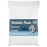 11oz Reusable Moldable Plastic - Thermoplastic Beads Meltable Plastic Pellets Polymorph Pellets for Crafts, DIY Modeling, Cosplay, Temporarily Repair, Halloween Vampire Teeth Fangs (11oz-White)