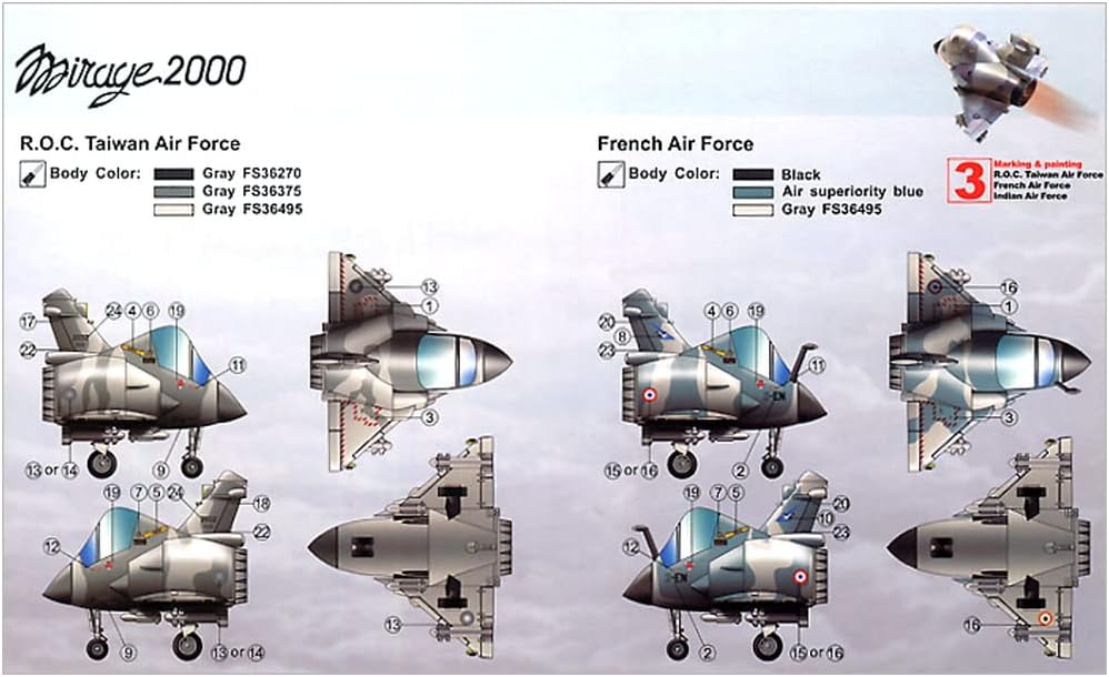 AFV Club Mirage 2000 Model Kit, Plastic, Assembly Required, Small, 8+ Years, Includes Plastic Model Parts Only