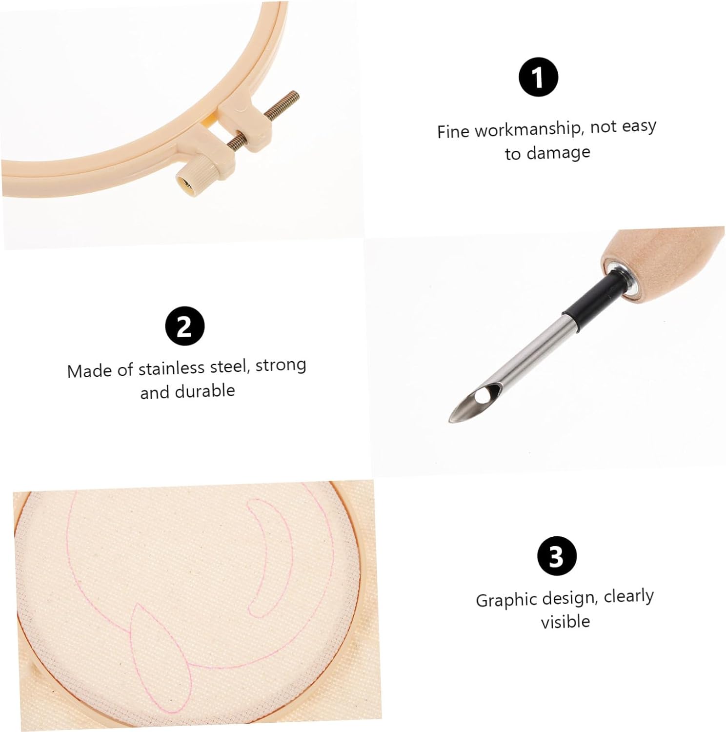 DOITOOL Handcraft DIY Needle Punch Material Punch Needle Embroidery Coaster Home Decor Needlework Supplies