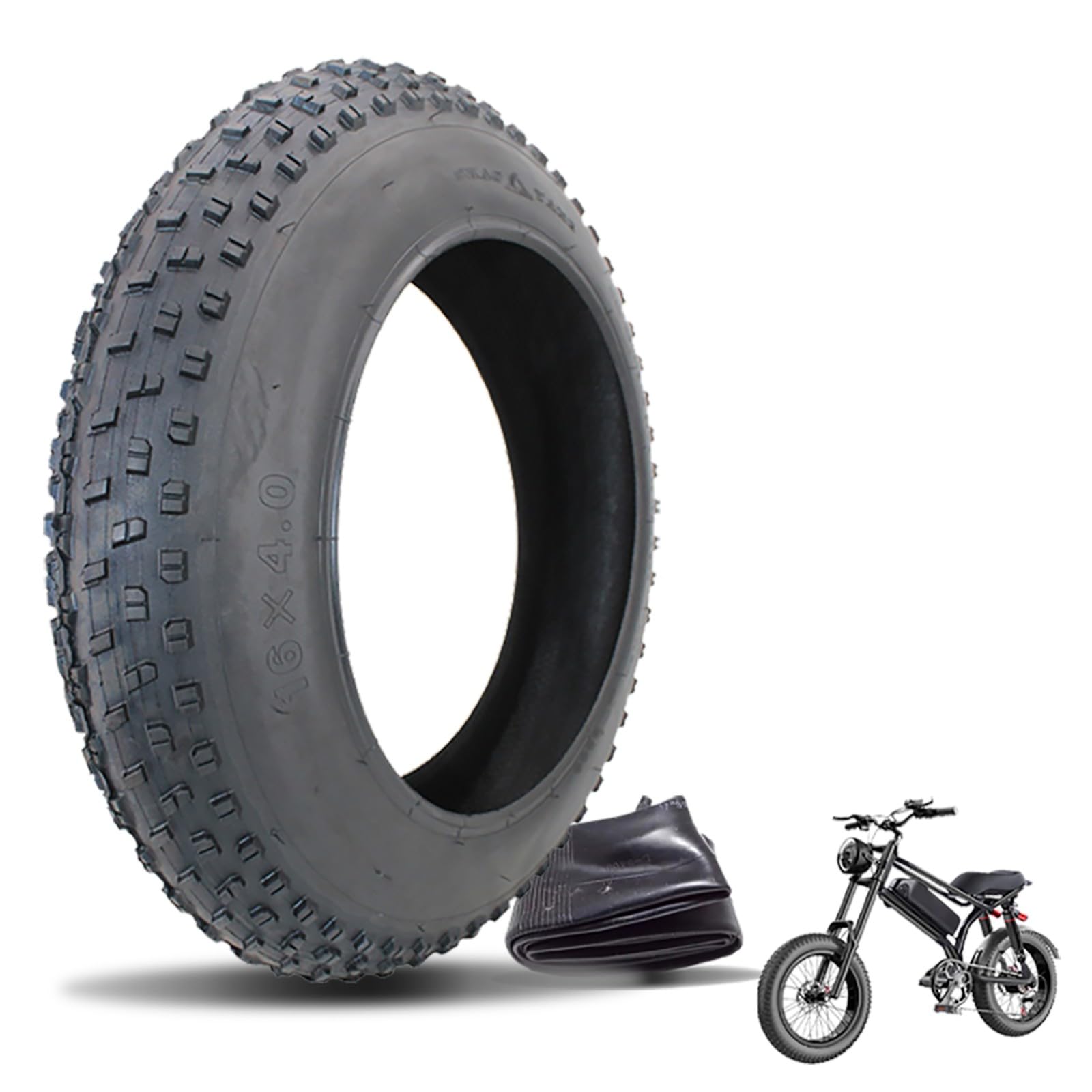 Pneumatici da bicicletta 16 pollici Fat Tire 16 x 4,0 pollici per e-bike, mountain bike, Heavy Duty ad alte prestazioni, resistente all'usura Con camera d'aria da 16 pollici