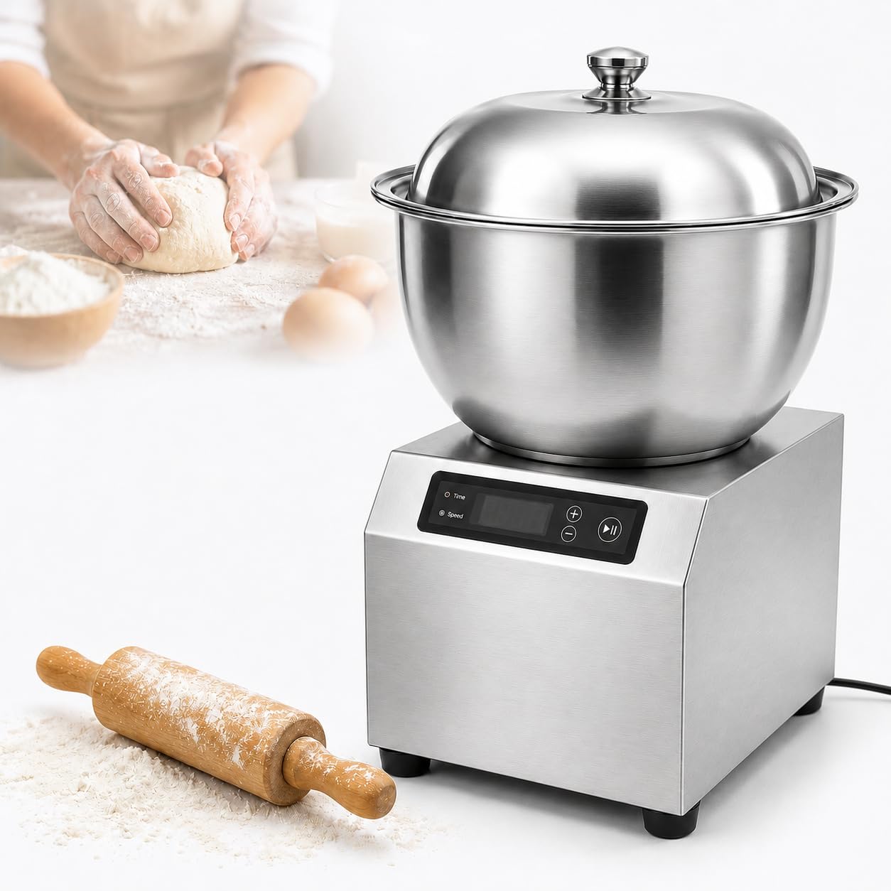 Impastatrice a Spirale 8 kg 1800W Pizza Pane Panetteria 5KG