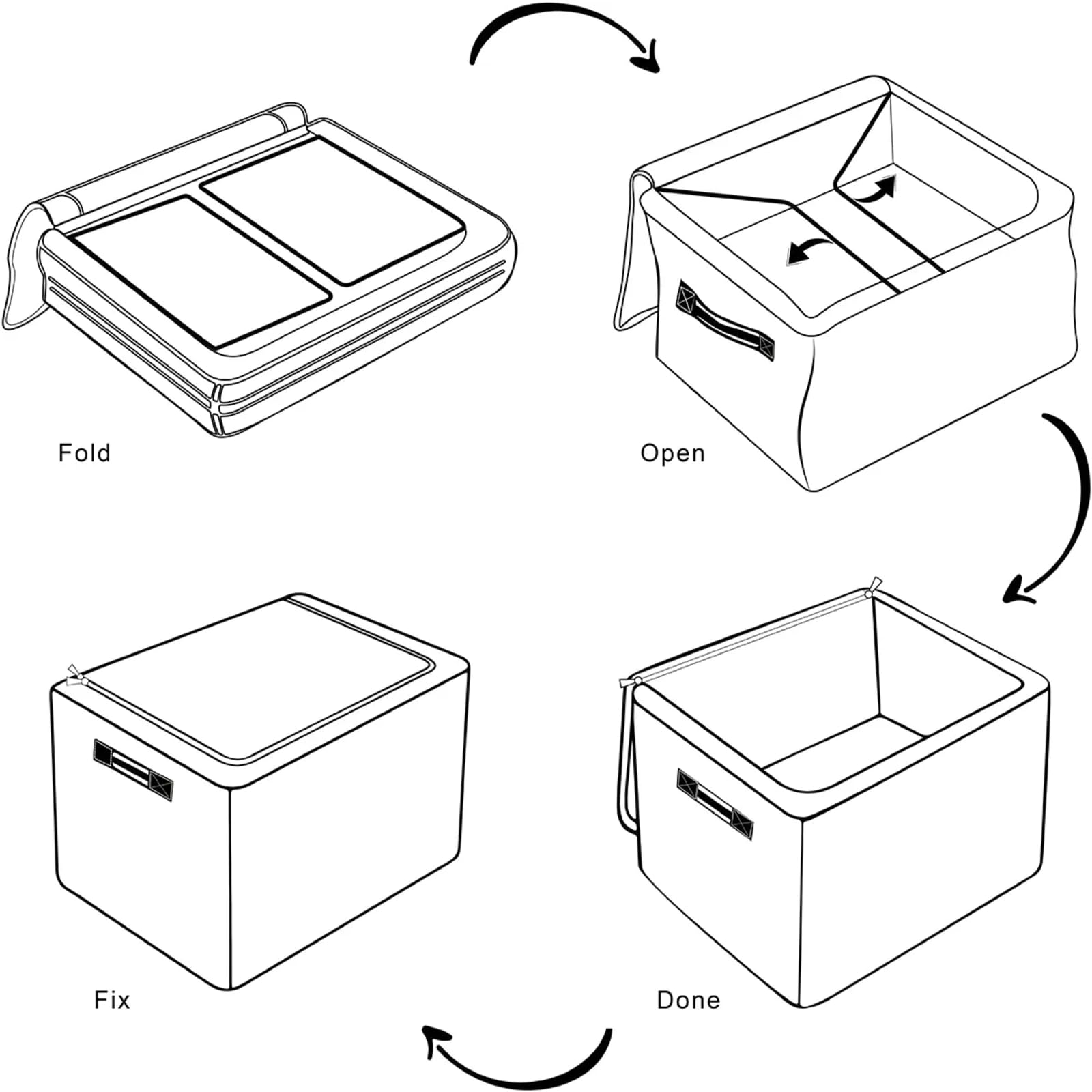 Car Trunk Organizer HZXY Collapsible Storage Bin With Lid