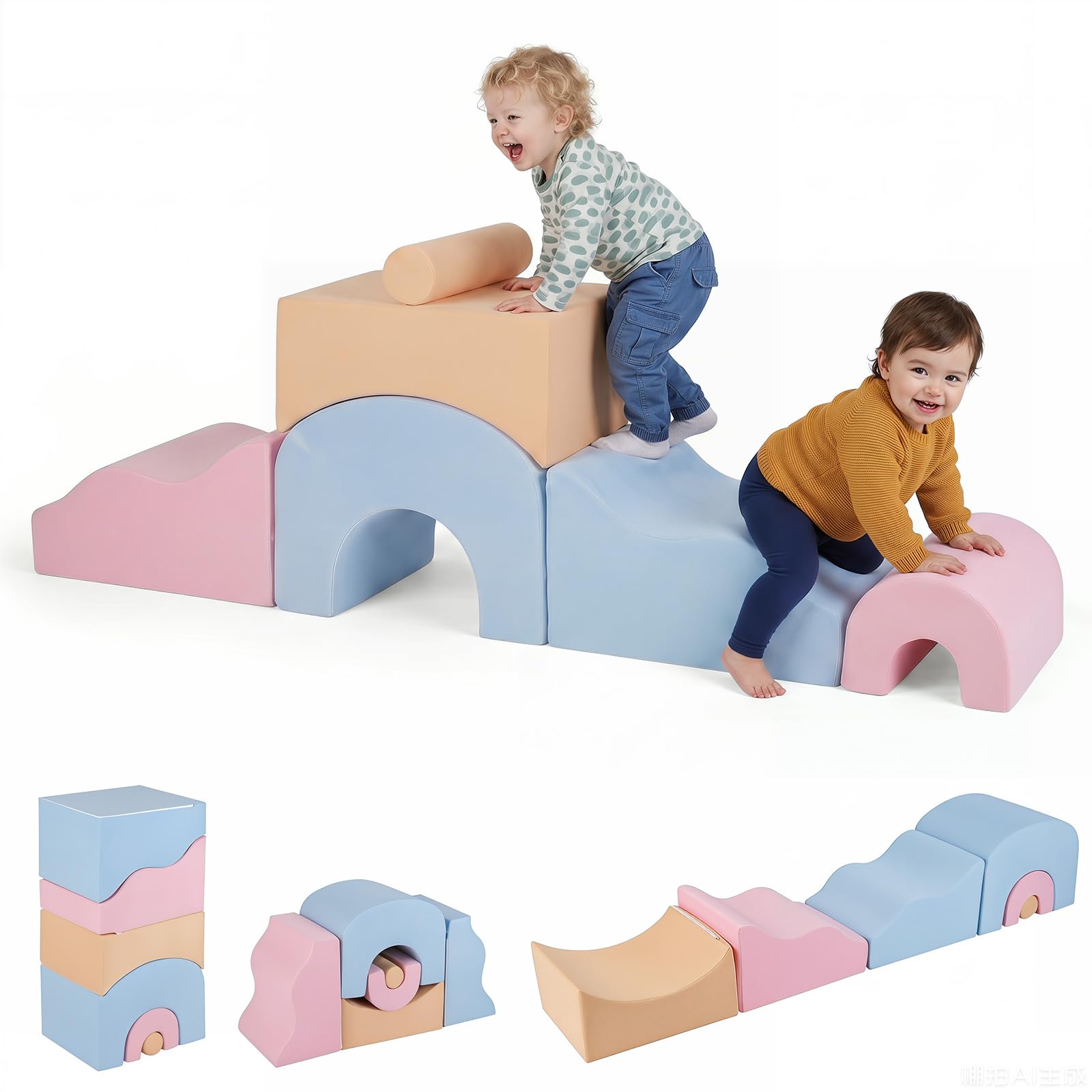 LIFEZEAL Blocchi da Costruzione in Schiuma per Bambini 3+ Anni (6 pz)